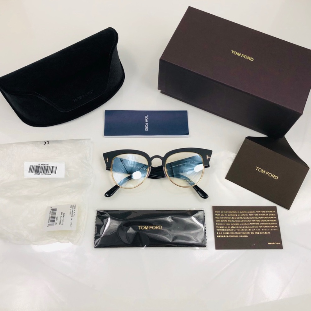 New TOM FORD Alexandra Black Cat Eye Glasses - Picture 2 of 16